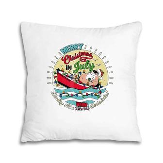 Christmas In July Santa Hat Sunglasses Baby It's Cold Outside Pillow | Mazezy