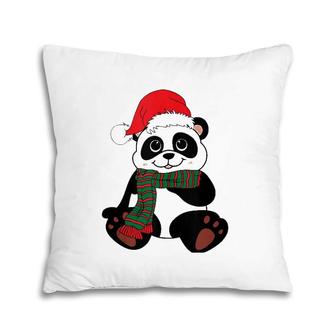 Christmas Panda Winter Vacation Animal Lovers Gift Pillow | Mazezy