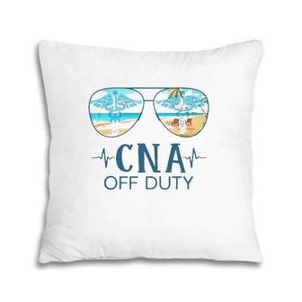 Cna Off Duty Nurse Caduceus Summer Vacation Beach Sunglasses Heartbeat Pillow | Mazezy