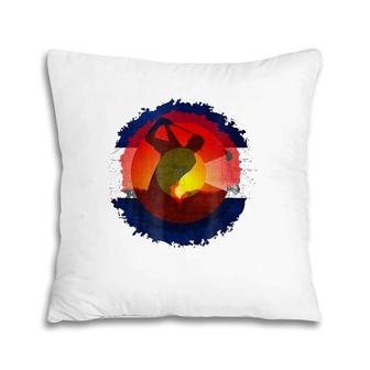 Colorado Flag Golfing Design Gift Pillow | Mazezy