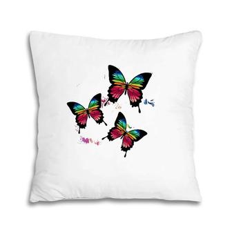 Colorful Cute Butterfly Gift Butterflies Pillow | Mazezy