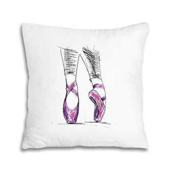 Cool Ballerina Ballet Shoes Toe Dancing Dance Pillow | Mazezy