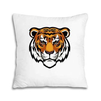 Cool Bengal Tiger Looking Straight Birthday New Year Pillow | Mazezy