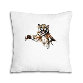 Cool Bengal Tiger Watercolor Bengal Outfit Pillow | Mazezy