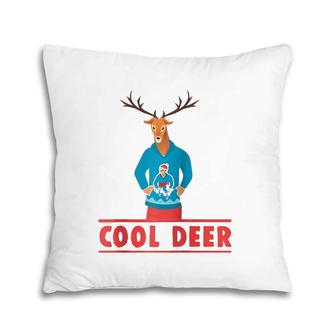 Cool Deer Reindeer 2022 Merry Christmas Xmas New Year Gift Raglan Baseball Tee Pillow | Mazezy