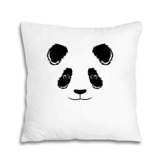 Cool Funny Panda Face Halloween Dress-Up Costume Gift Raglan Baseball Tee Pillow | Mazezy
