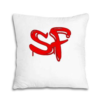 Cool Graffiti Style Red Sf San Francisco Pillow | Mazezy