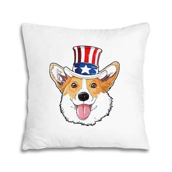 Corgi 4Th Of July Uncle Sam Men Usa American Flag Pillow | Mazezy