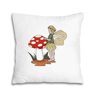 Cottagecore Mushroom Aesthetic Fairycore Morel Foragers Pillow | Mazezy