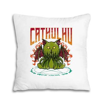 Cute & Funny Kawaii Cathulhu Cat Cthulhu Pillow | Mazezy
