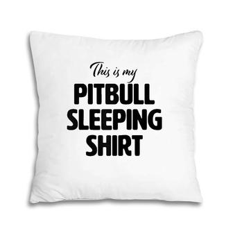 Cute & Funny Pitbull Sleeping Tee For Christmas Pitty Pyjama Raglan Baseball Tee Pillow | Mazezy