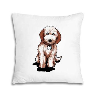 Cute Goldendoodle Puppy Gift Golden Doodle Pullover Pillow | Mazezy