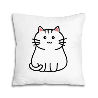Cute Gray Tabby Cat Feline Companion Tabby Cats Pillow | Mazezy CA