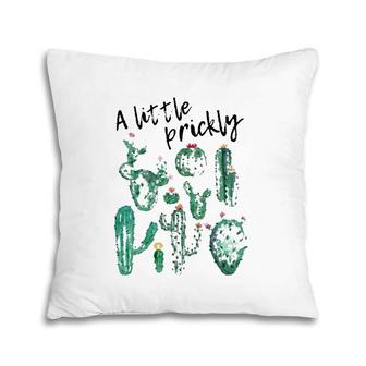 Cute Ladies Cactus Succulent Little Prickly Tee Youth Womens Pillow | Mazezy