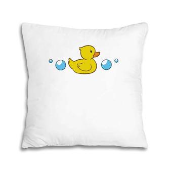 Cute Rubber Duck In Water Love Rubber Ducks Pillow | Mazezy