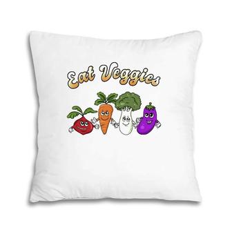 Cute Veggie Design For Men Women Vegetable Vegetarian Lovers Pillow | Mazezy