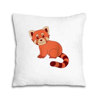 Cute Wildlife Forest Animal Lover Chinese Red Panda Raglan Baseball Tee Pillow | Mazezy