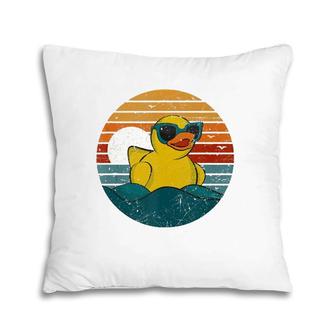 Cute Yellow Duck Bath Toy Rubber Duckling Ducky Duck Lover Tank Top Pillow | Mazezy