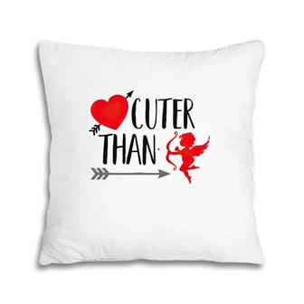 Cuter Than Cupid Heart Gift For Valentine's Day Pillow | Mazezy