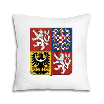 Czech Republic National Coat Of Arms Raglan Baseball Tee Pillow | Mazezy