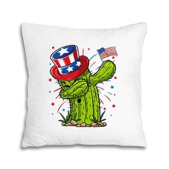 Dabbing Cactus 4Th Of July Women Usa Flag Succulent Pillow | Mazezy DE
