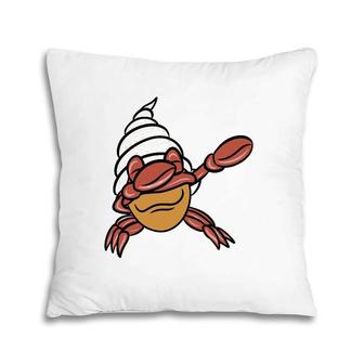 Dabbing Hermit Crab Dab Dance Funny Animal Pillow | Mazezy