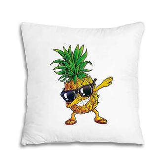 Dabbing Pineapple Sunglasses Aloha Beaches Hawaii Hawaiian Premium Pillow | Mazezy