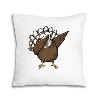 Dabbing Turkey Thanksgiving Party Gift Pillow | Mazezy