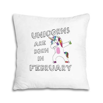 Dabbing Unicorn Birthday February Unicorn Pillow | Mazezy UK