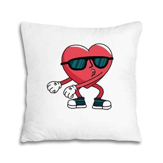 Dancing Heart Cute Funny Valentines Day Gift Pillow | Mazezy