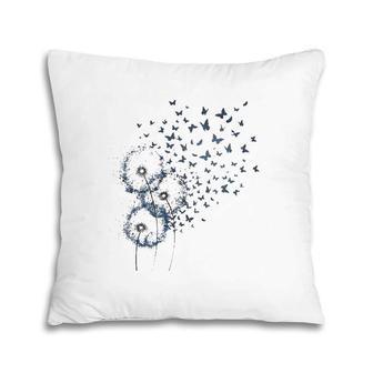 Dandelion With Butterfly Lover Gift Pillow | Mazezy