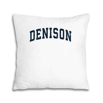 Denison Texas Tx Vintage Sports Design Navy Design Pillow | Mazezy