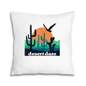 Desert Daze Texas Arizona California Cactus Southwest Sunset Pillow | Mazezy
