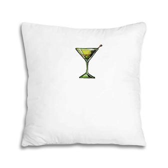 Dirty Martini Heartbeat Cocktail Glass Happy Hour Pillow | Mazezy AU