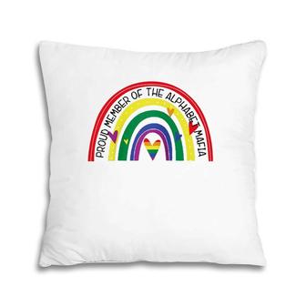 Dpkv Rainbow Proud Member Of The Alphabet Mafia Lgbt Pride Raglan Baseball Tee Pillow | Mazezy