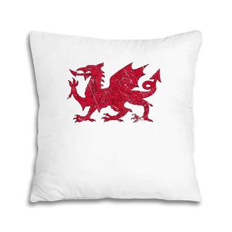Dragon Of Wales Flag Welsh Cymru Flags Medieval Welsh Rugby Tank Top Pillow | Mazezy