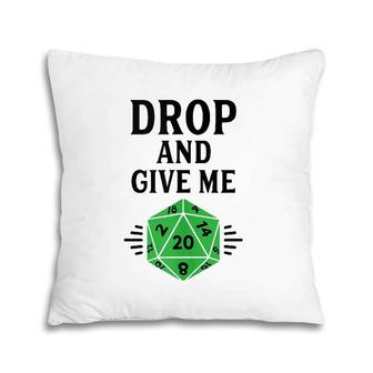 Dragons Game Master And D20 Twenty Sided Die Dice Dungeons Pillow | Mazezy