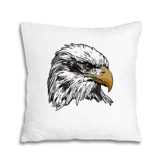 Eagle Imprint American Bird Animal Retro Art Motif Bald Pillow | Mazezy
