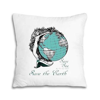 Earth Day Ocean Environmental Awareness Pillow | Mazezy CA