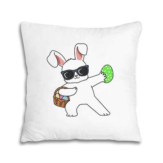 Easter Dabbing Rabbit Dab Egg Hunting Easter Bunny Pillow | Mazezy