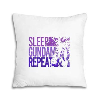 Eat Sleep Gundam Repeat Funny Pillow | Mazezy
