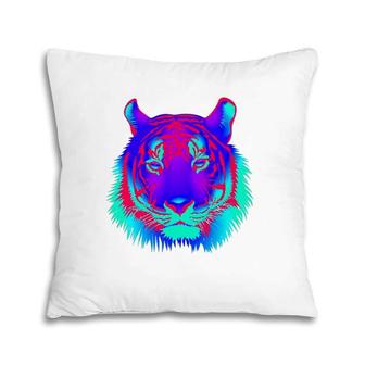 Edm Electronic Dance Techno Colorful Tiger Rave Pillow | Mazezy UK