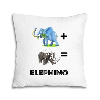 Elephant And Rhino Funny Jungle Animal Gift Pillow | Mazezy