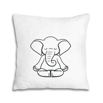 Elephant Yoga Gifts Funny Elephant Namaste Hatha Yoga Pillow | Mazezy
