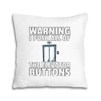 Elevator Buttons Mechanic Technician Pillow
