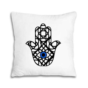 Evil Eye Hand Of Hamsa Pillow | Mazezy