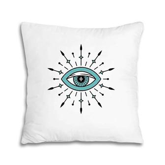 Evil Eye Protection Talisman Symbol Pillow | Mazezy