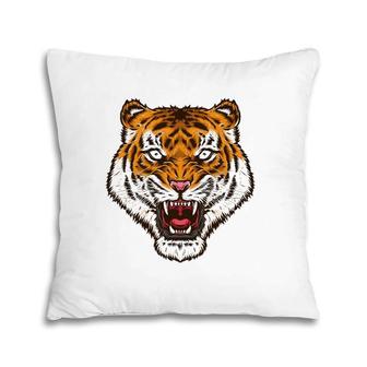 Fearless Big Cat Tiger Eye Tiger Face Tiger Head Pillow | Mazezy
