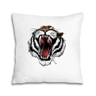 Fearsome Tiger - Roaring Big Cat Animal Pillow | Mazezy