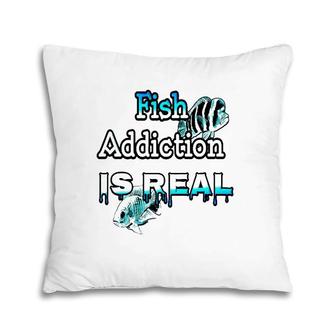 Fish Addiction Real Frontosa Cichlid Fish Tank Addict Gift Pillow | Mazezy